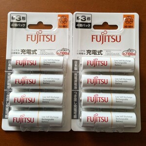 【送料込】 富士通 日本製 単3 ニッケル水素充電池 2パック min.1900mAh 4本組 eneloop 互換 HR-3UTC(4B) 単三 AA FDK 未開封新品