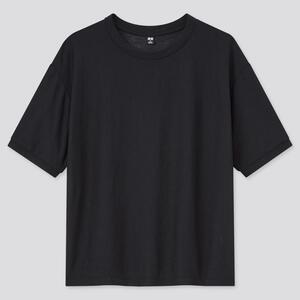 即決 未使用 大きいサイズ XXL 3XL◆シアークルーネックＴ（半袖）◆ブラック 19号