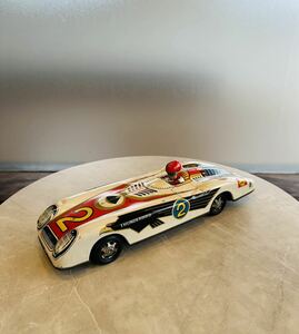 ● サンダーバード レーシングカー ブリキ おもちゃ 昭和レトロ ビンテージ 保管品 ●