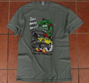 SALE！アメリカより入荷！アメリカ市場モデル！ＲＡＴ・ＦＩＮＫ（ＵＳＡ）ラット・フィンク・オフィシャルＴシャツ！オリーブ：Ｍサイズ