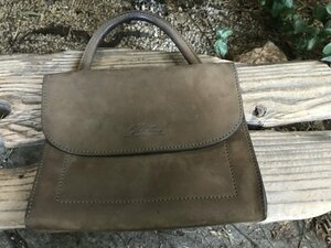 ★　昭和レトロ　LONGCHAMP　ロングチャンプ　フランス製　上質ヌメ革　レザー　ハンドバッグ　bag　婦人　女性　アンティーク　vintage