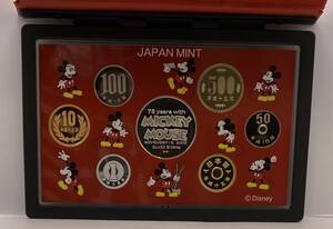 ミッキーマウス 記念 プルーフ 貨幣セット 2003年(平成15年) 額面合計666円 銀約20g 硬貨未使用 造幣局