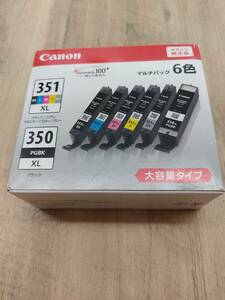 【期限切れ】Canon キヤノン純正品 インクカートリッジ BCI-351XL(BK/C/M/Y/GY)+BCI-350XL 6色マルチパック(大容量) 未開封品　おまけ付き