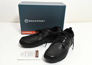 ■未使用　adidas ROCKPORT　ロックポート ROCSPT LT2 MOC TQ V76434 本革レザーシューズ 黒 サイズＵＳＡ：１０Ｗ、ＪＰＮ：２８ｃｍ