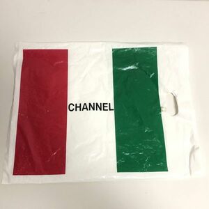CHANNEL 買い物袋　当時物　イタリア国旗デザイン　ビニール袋　シャネル