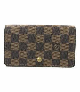 ルイヴィトン 二つ折り財布 ポルトモネ ビエ トレゾール N61730 ダミエ エベヌ メンズ Louis Vuitton [0402初]