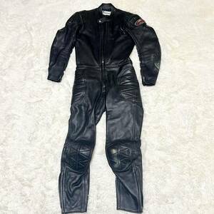 KUSHITANI クシタニ RACING SUITS レーシングスーツ 革ツナギ ツーリングウェア バイクウェア 本革 レザー 黒 ブラック 現状品 Mサイズ