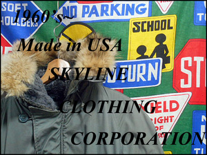 ★雰囲気系の1着★69年製米軍実物Made in USA製アメリカ製SKYLINE CLOTHING ビンテージN-3Bフライトジャケット60s60年代MEDIUMMIL-J-6279H