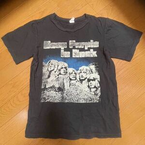 Deep Purple ディープパープル in Rock プリント Tシャツ バンドTシャツ ロック　バンT 黒　ブラック　M