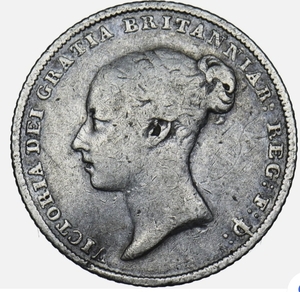 イギリス 英国 ま1845年 6ペンス銀貨 ビクトリア