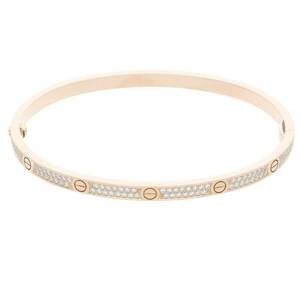 カルティエ Cartier LOVE BRACELET PAVE DIAMONDS SM/ラブブレス サイズ:17 K18PG PAVEダイヤブレスレット 中古 SS13