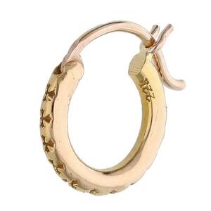 クロムハーツ Chrome Hearts 22K HOOP TFL SML ゴールドピアス 中古 SS07