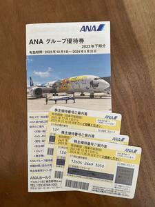 ANA 全日空　優待ブック　飛行機優待券　3枚