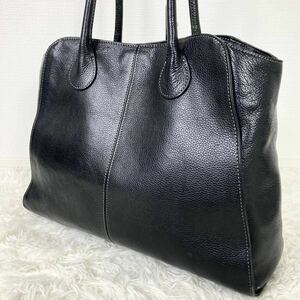 1円【美品】土屋鞄 ツチヤカバン メンズ ビジネス トーンオイルヌメ レザー トートバッグ 出張 旅行 黒 肩掛け 手提げ A4 大容量