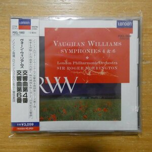 4988005227409;【未開封/CD】ノリントン / ウィリアムズ:交響曲第4.6番(POCL1860)