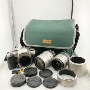 PENTAX MZ-30 フィルムカメラ SIGMA レンズ 28-80mm 1:3.5-5.6 Ⅱ MACRO 100-300mm 1:4.5-6.7 DL 専用バッグ 通電確認済み (k5590-y188)