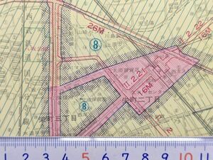 mC13k【地図】東村山市 昭和46年 [都市計画図 西武鉄道萩山保線区引込線 通産省テストコース-富士見町 西友ストアー-久米川 釣堀2 銭湯3