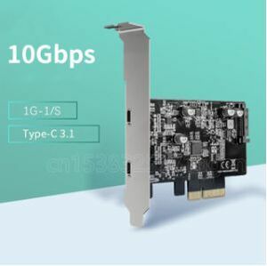 Pcie-c usb3.2 タイプcアダプター 2ポート 10gbps,高速 tc usbカード 3.2 内部拡張カード コントローラーアダプター インターフェース 