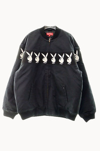 シュプリーム SUPREME × Playboy 19SS Playboy Crew Jacket 裏地 キルティング クルー ジャケット XL 【ブランド古着ベクトル】240126☆AA