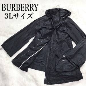 美品 大きいサイズ 3L BURBERRY ナイロンジャケット ブラック 黒 バーバリー