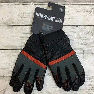 【未使用】HARLEY-DAVIDSON 純正 メンズ キリアン ミックスメディアグローブ Sサイズ 98151-20VM グローブ 手袋 オレンジ ブラック 手袋