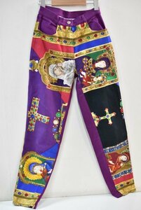 【送料無料】GIANNI VERSACE ヴェルサーチ レディースストレッチ ジーンズ 聖母マリア ヴィンテージ size38