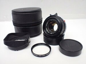 LEICA/ライカ レンズ SUMMICRON-M 35mm F2 E39 ブラック 第4世代 ドイツ製 Mマウント レンズフード/ケース付 ズミクロン ∩ 6E323-3