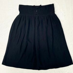 TSUMORI CHISATO ツモリチサト スカート ブラック　フレアスカート 日本製 Mサイズ イッセイミヤケ ポリエステル キュプラ ブラック 