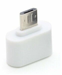 【vaps_5】OTG対応 USB2.0変換アダプタ 500mA Type-A メス - micro-B オス ホワイト 送込