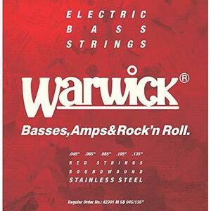 【中古】 WARWICK ワーウィック エレキベース弦 5弦セットステンレス 42301 RED Strings Med