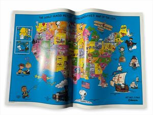sale☆90s Metlife Snoopy Map Poster/メットライフ スヌーピー マップポスター/ヴィンテージ/ピーナッツ/170676428