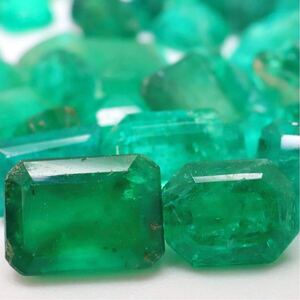 (天然エメラルドおまとめ50ct)m ルース 裸石 宝石 ジュエリー jewelry emerald beryl ベリル 緑玉 K②