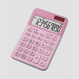 送料無料★シャープ カラーデザイン電卓 10桁表示 ピンク系 EL-M335-AX