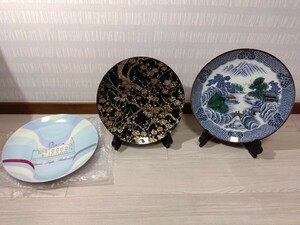 【F258】 絵皿 おまとめ 3点 CH FIELD HAVILAND LIMOGES アビランド リモージュ 有田焼 朝明窯晴峰作 大皿 飾り皿 西洋食器 和食器