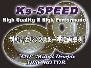 Ks-SPEED[ディンプル+スリット] Front/MD5009 オデッセイ RA6 RA7 RA8 RA9 1999/12～2003/10 300x28mm