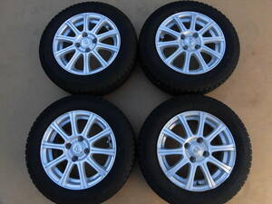  4本 セット 中古 ホイール ZELERNA 14x5.5J +42 4H100 中古スタッドレス　TOYO ice FRONTAGE 165/70R14 