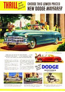 ◆1949年の自動車広告　ダッヂ　DODGE　クライスラー