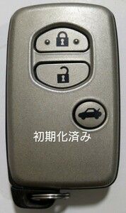 初期化済トヨタ純正 スマートキー 3ボタンクラウン基盤番号271451-5000新品電池サービス22