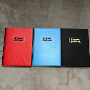 テージー S-30Stamp Album B Type 切手帳 ストックブック 切手収納用ファイル　 青赤黒/3まとめ売り