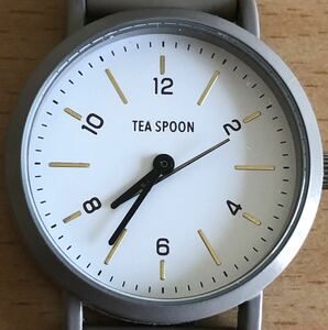 276-0213 TEA SPOON レディース腕時計　ラバーベルト　クオーツ　N04721A-1 電池切れ　動作未確認
