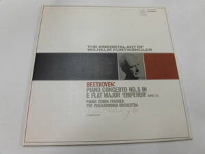 LP ベートーヴェン作品73:ピアノ協奏曲第5番変ホ長調「皇帝」/フィッシャー（ピアノ）フルトヴェングラー指揮