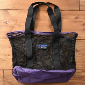 美品！ レア！ 90s USA製 L.L.Bean カタディンロゴ メッシュ トートバッグ ヴィンテージ アウトドア キャンプ