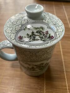 中国美術粉彩茶杯
