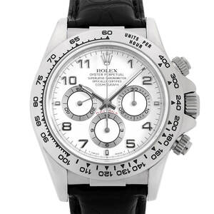 ロレックス デイトナ 16519 ホワイト アラビア U番 中古 メンズ 腕時計
