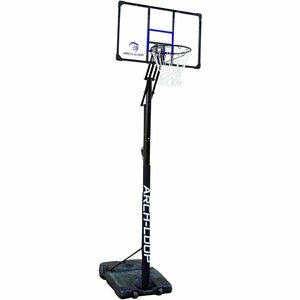 568 即決あり バスケットゴール 高さ調整可能 230cm～305cm 自立式 屋外用 ブルー