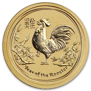 [保証書・カプセル付き] 2017年 (新品) オーストラリア「干支 十二支・酉年 鳥年」純金 1/20オンス 金貨