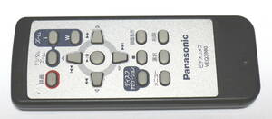 Panasonic ビデオカメラ用リモコン VEQ3980　ボタン電池新品交換済