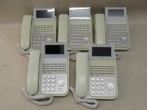 Ω ZZE 12983# 保証有 NAKAYO 【 IP-24N-ST101B(W) 】(5台セット) ナカヨ 漢字表示対応SIP電話機 領収書発行可能