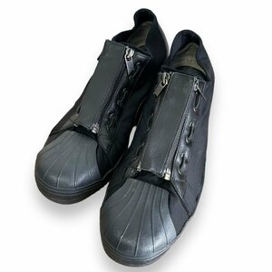 観賞用 Y-3 ワイスリー アディダス ヨウジヤマモト Super Zip Superstar Triple Black ローカットスニーカー S82168 28.5cm ブラック