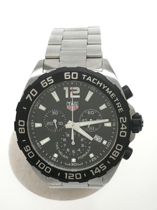 TAGHeuer◆フォーミュラ1_クロノグラフ_QZ_SS_43mm/アナログ/ステンレス/BLK/SLV